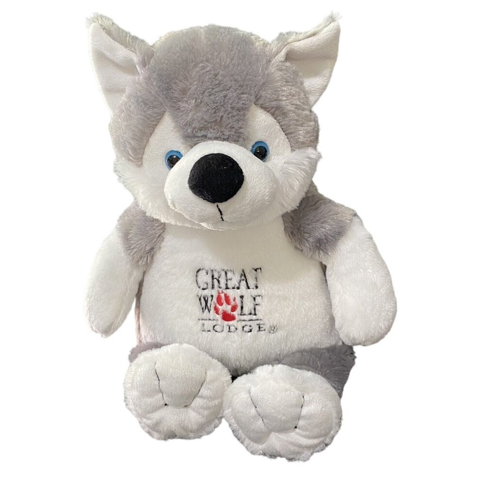 Fiesta Great Wolf Lodge Plush Grey Wolf 15" Family Vacation Travel Souvenir Toy
